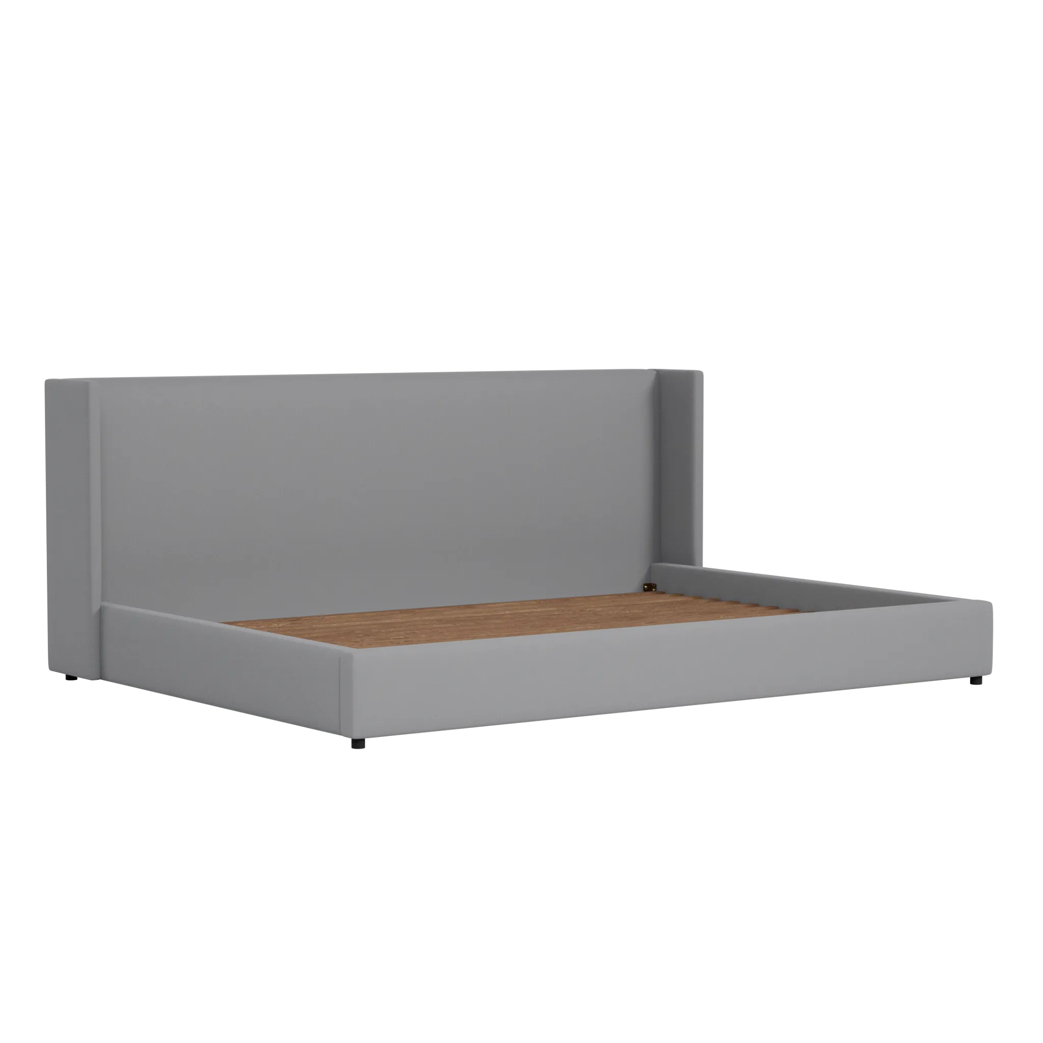 Captiva Delray Light Gray 48" Upholstered Shelter Bed
