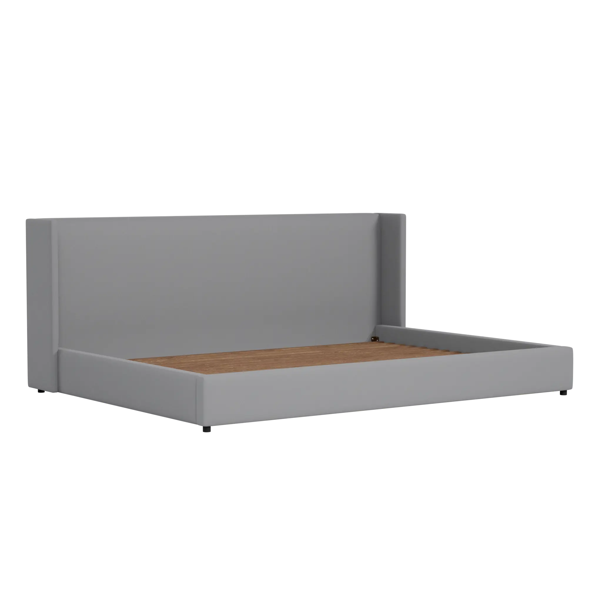 Captiva Delray Light Gray 48" Upholstered Shelter Bed Captiva Delray Light Gray 48" Upholstered Shelter Bed