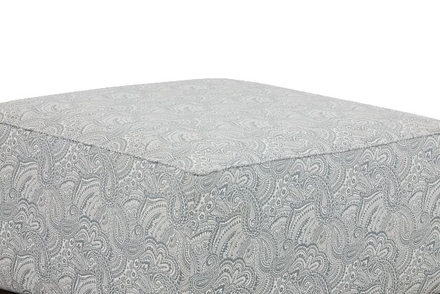 Venezia Blue Fabric Cocktail Ottoman