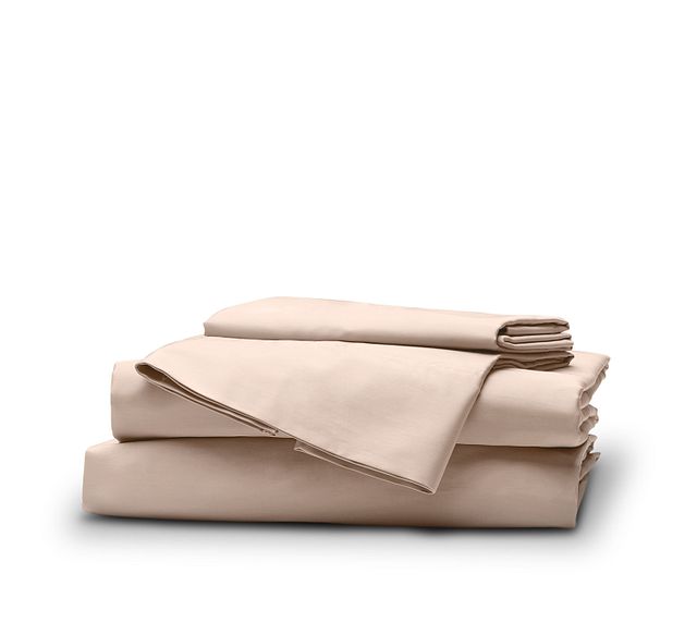 Rest & Renew Cotton Sateen Pink 300 Thread Sheet Set