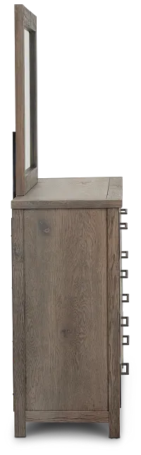 Salt Lake Gray Dresser & Mirror