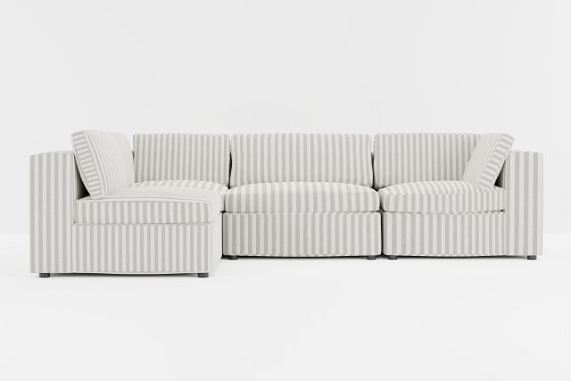 Destin Sea Lane Dark Gray Fabric 4-piece Modular Sectional