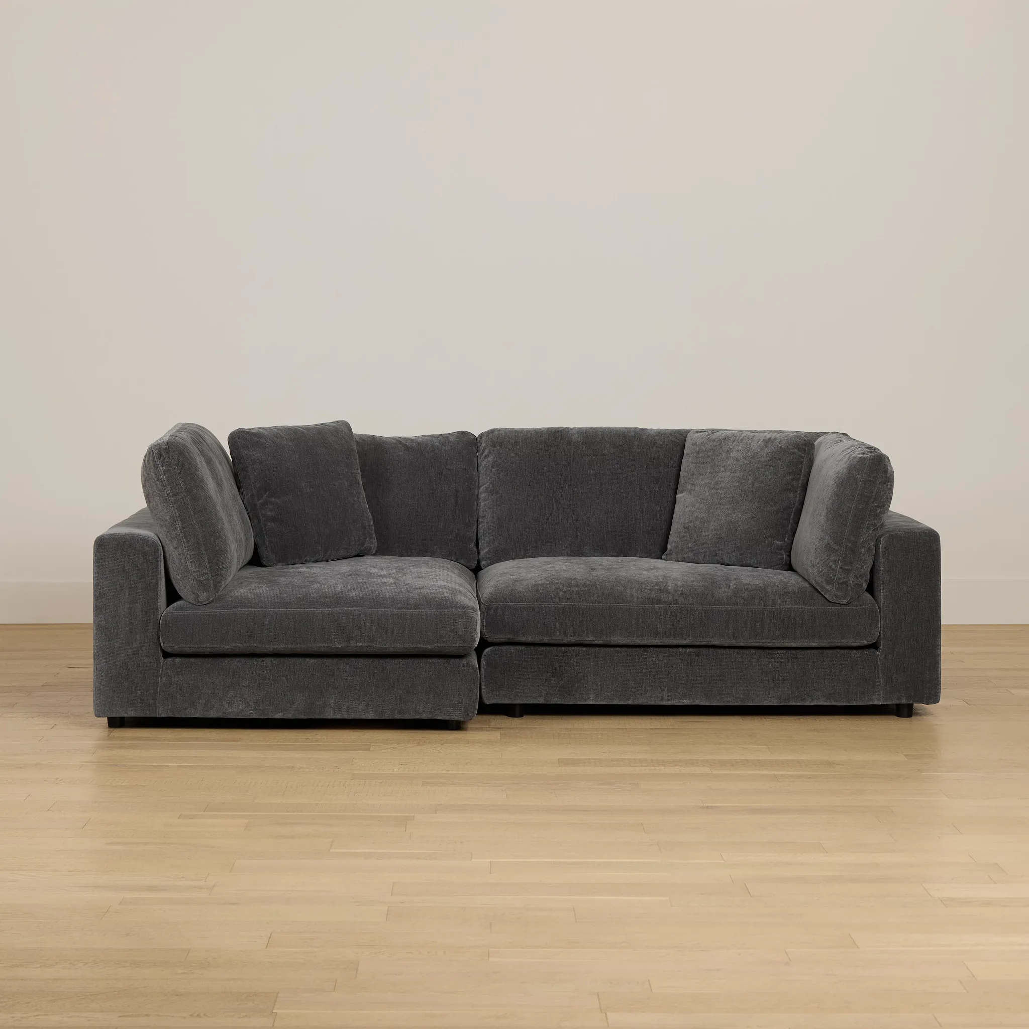 Lounge Dark Gray Fabric Left Chaise Sectional
