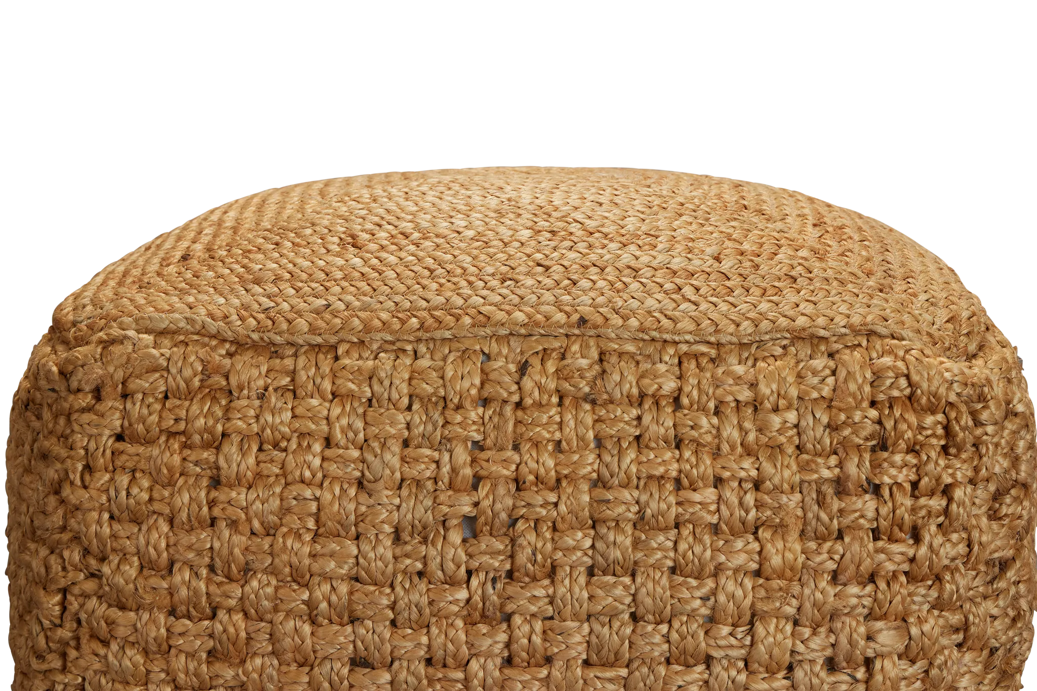 Hari Light Brown Square Accent Pouf