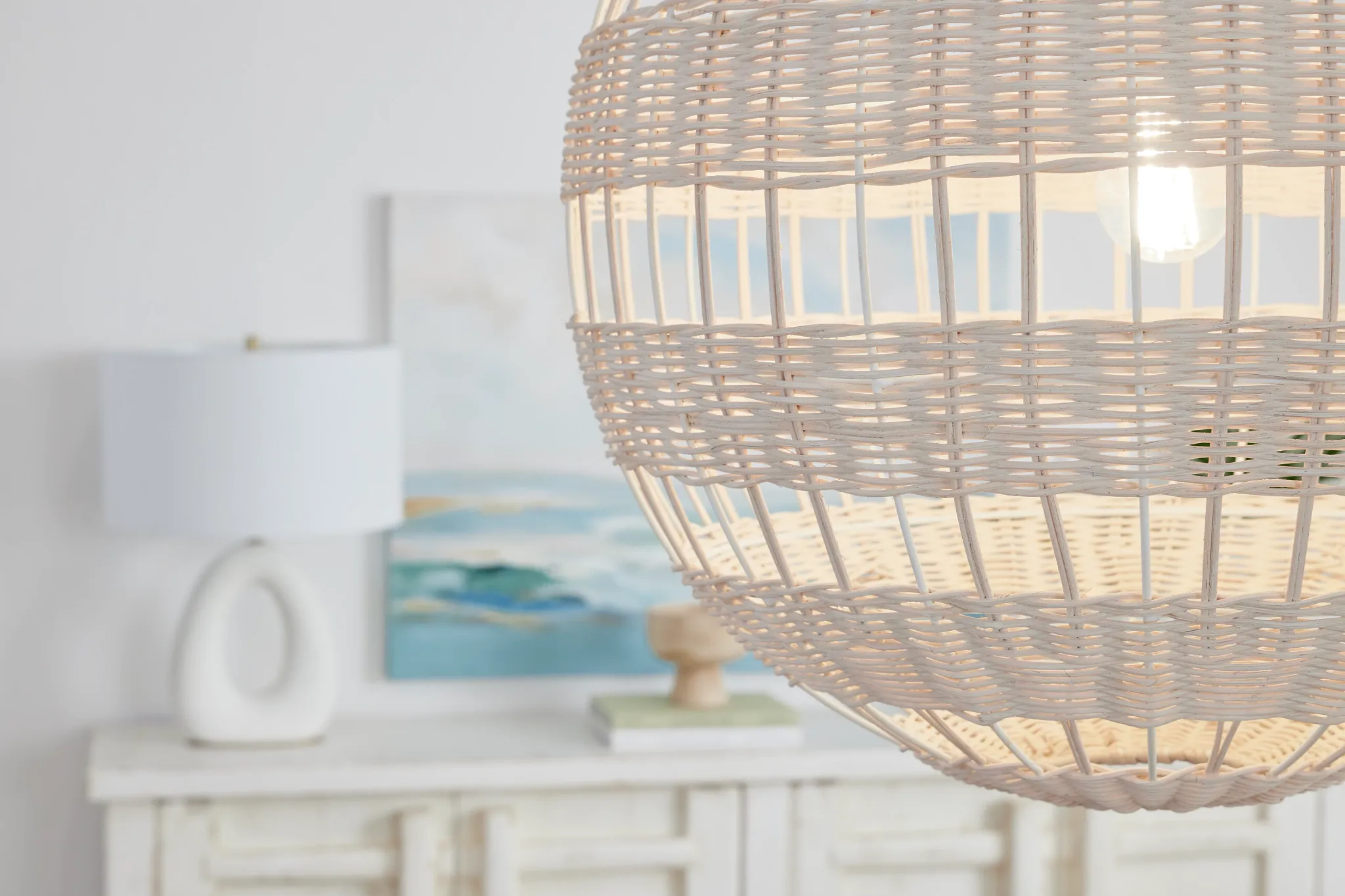 Sasha Beige Small Pendant