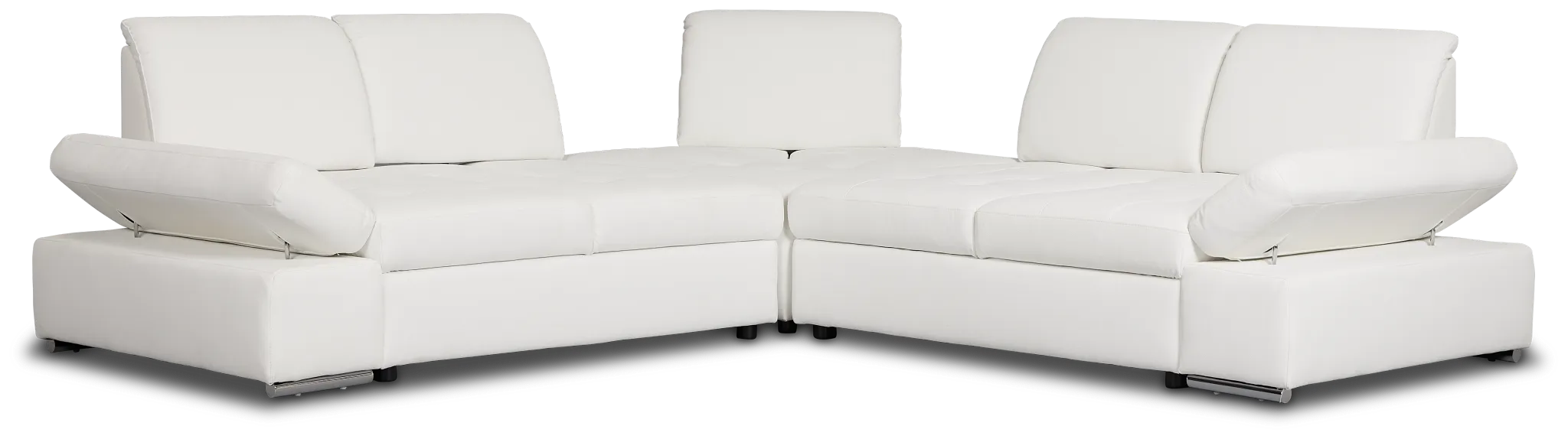 Eden White Micro Small Two-arm Sectional