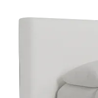 Grayton Sutton White 44" Upholstered Platform Bed