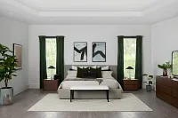 Grayton Gellar Green 44" Upholstered Platform Bed
