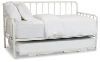 Rory White Metal Trundle Daybed