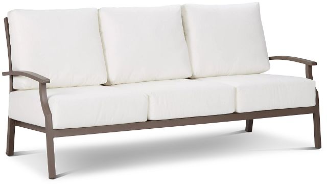 Raleigh White Aluminum Sofa