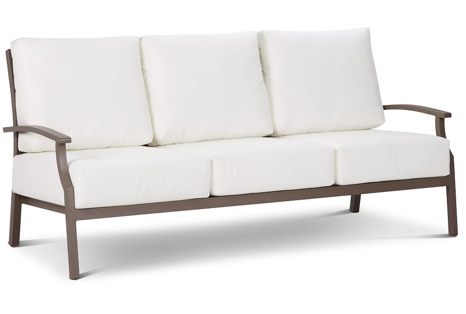 Raleigh White Aluminum Sofa
