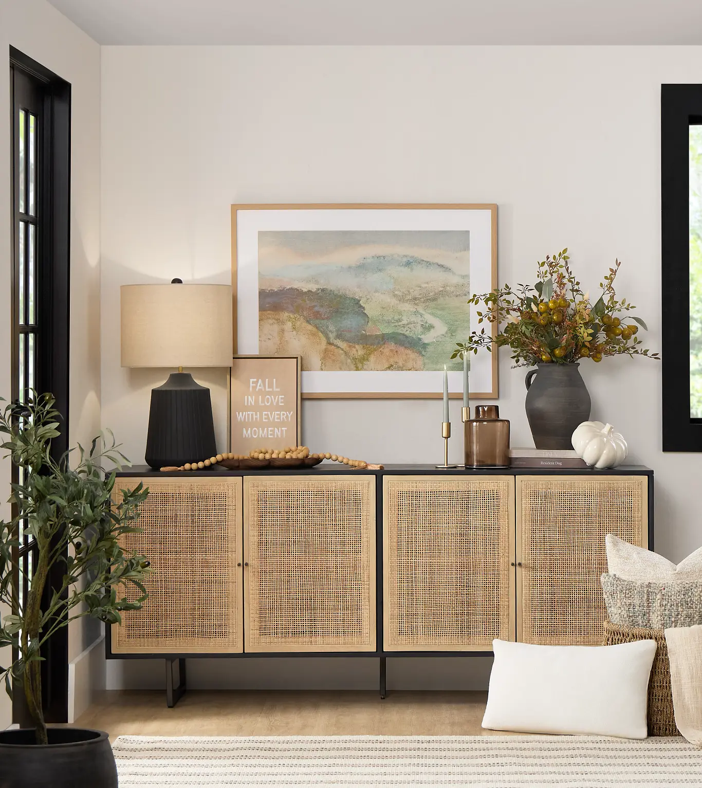 Malibu Black Storage Credenza Malibu Black Storage Credenza