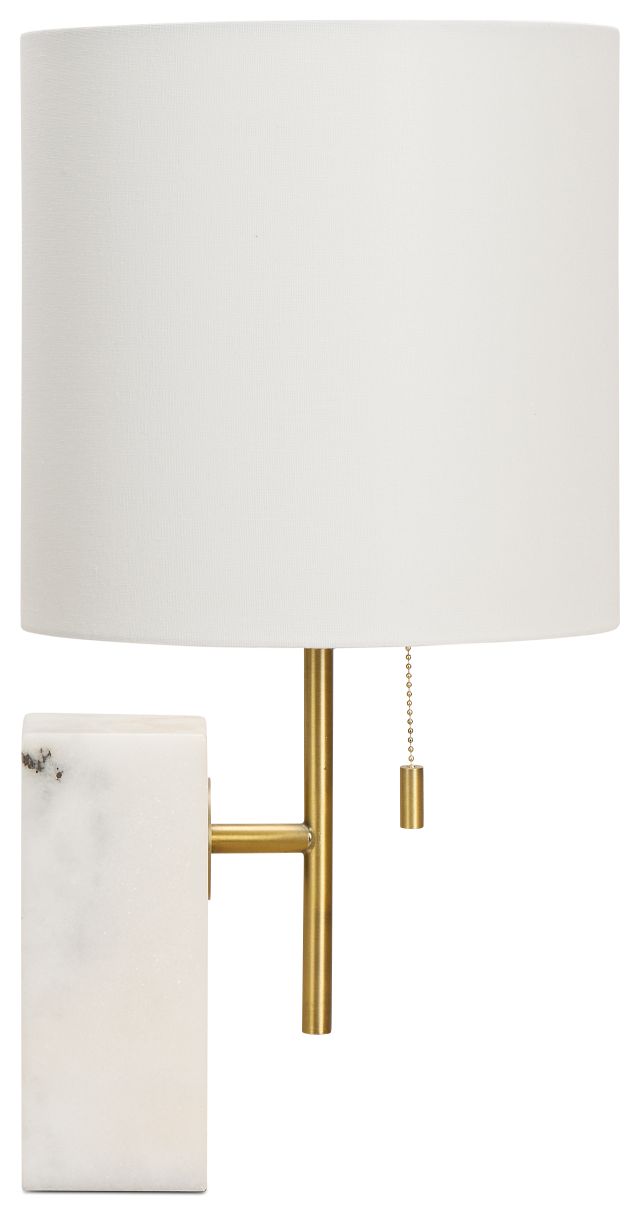Aria White Marble Table Lamp
