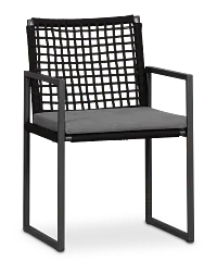 Sunrise Dark Gray Aluminum Arm Chair