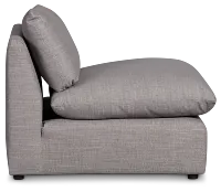 Serena Gray Fabric Armless Chair