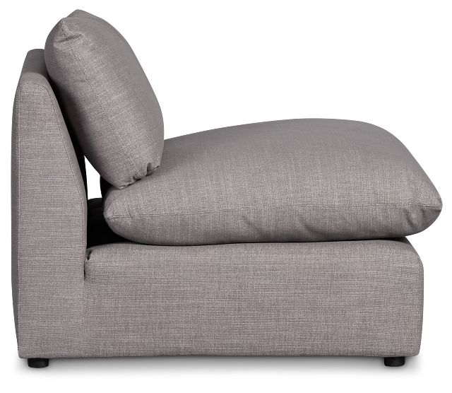 Serena Gray Fabric Armless Chair