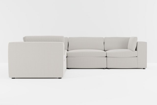 Destin Lucy Light Beige Fabric 5-piece Modular Sectional