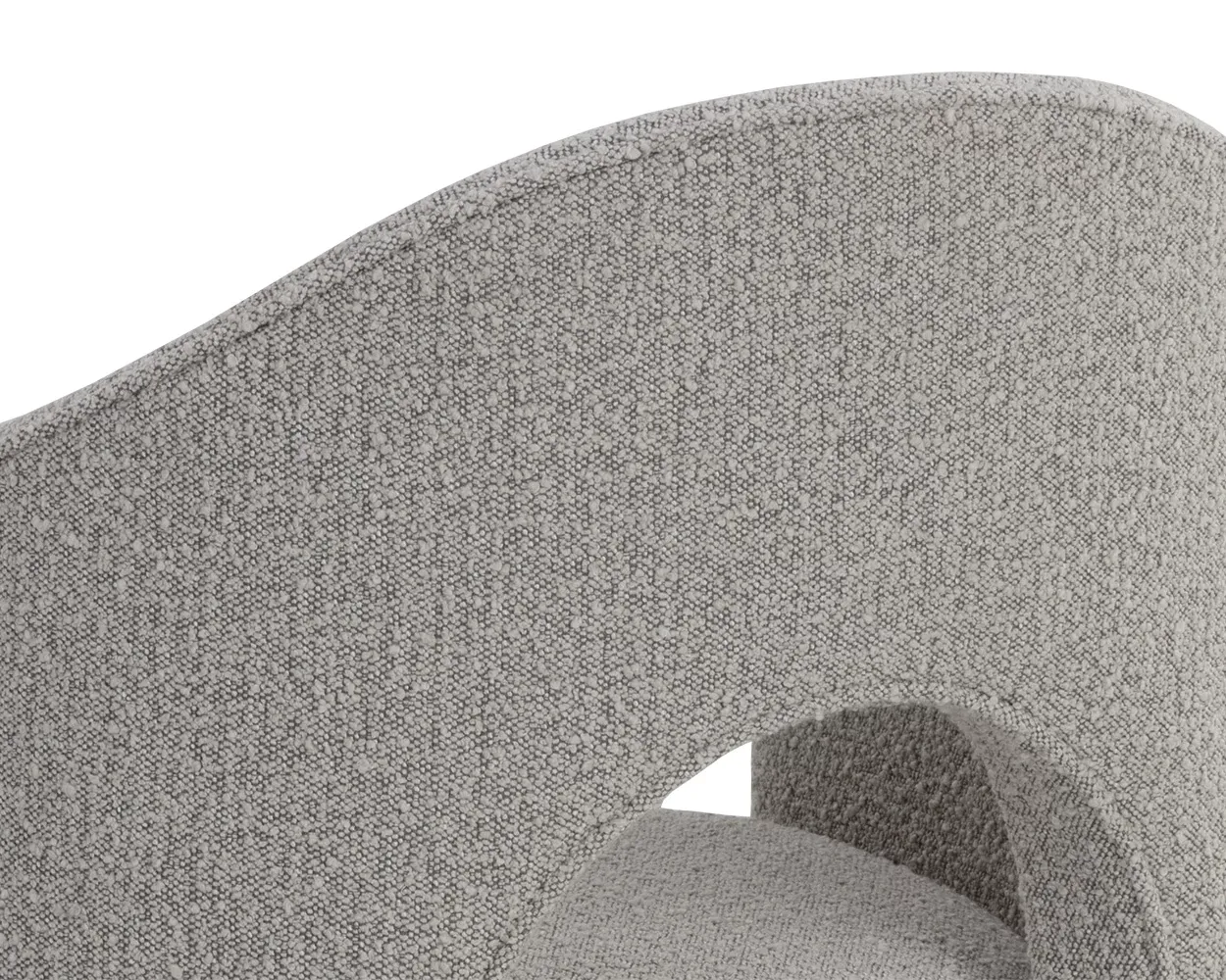 Callan Gray Curved Upholstered Arm Chair