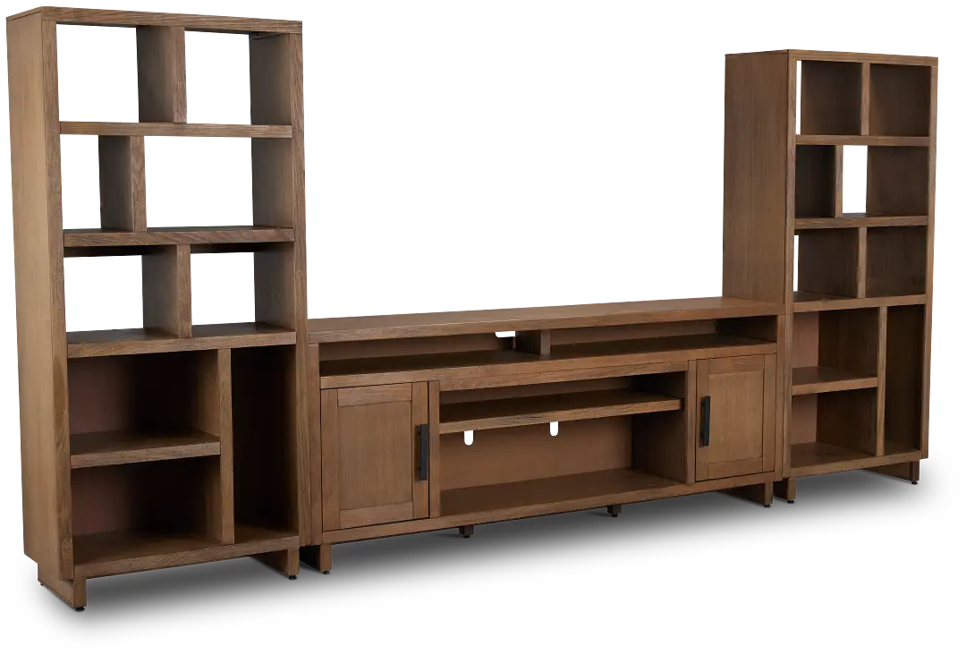 Richmond Light Tone 80" Open Pier Entertainment Wall Richmond Light Tone 80" Open Pier Entertainment Wall