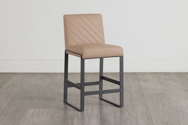 Harlem Taupe 24" Upholstered Barstool