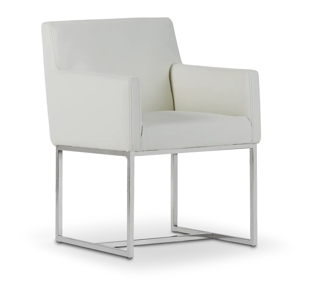 Miami White Micro Upholstered Arm Chair Miami White Micro Upholstered Arm Chair