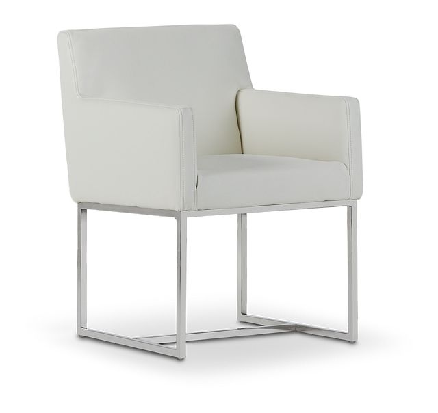 white modern arm chair