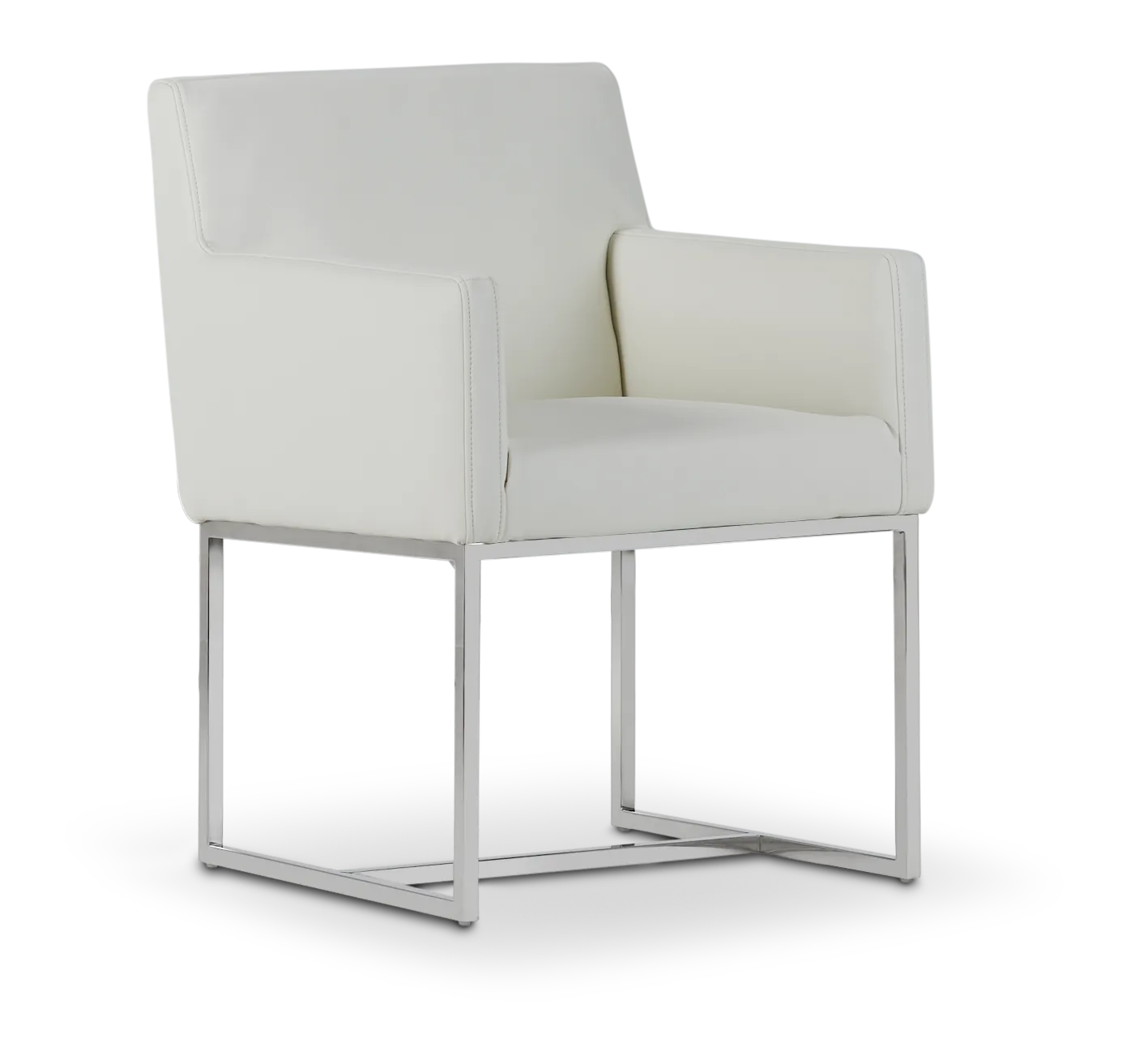 Miami White Micro Upholstered Arm Chair