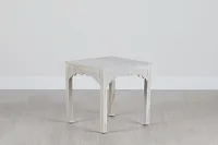 Stacey White Square End Table