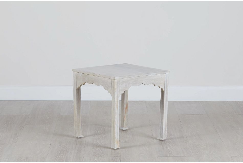 Stacey White Square End Table Bedroom Nightstands City Furniture