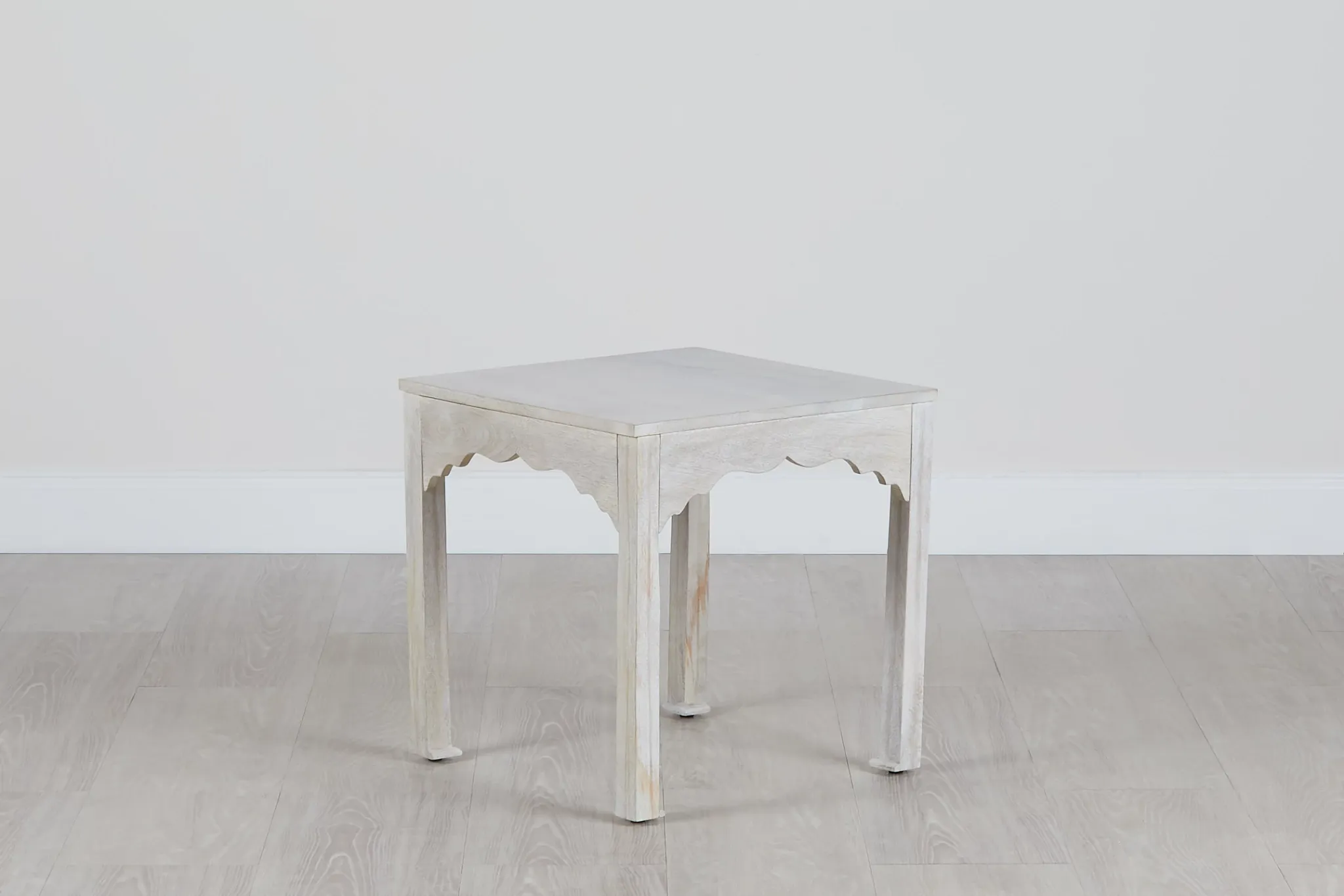 Stacey White Square End Table