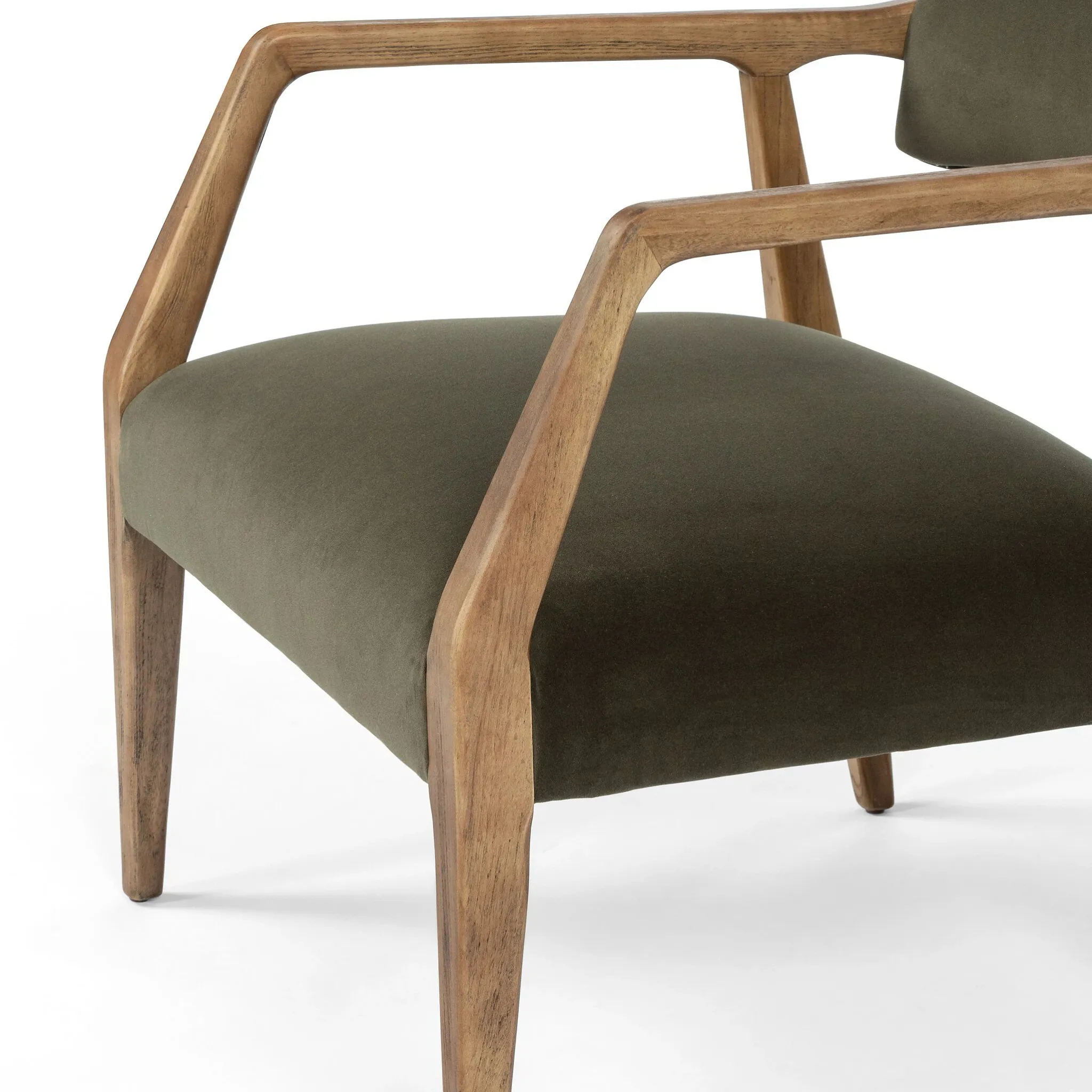 Four Hands Tyler Dark Green Velvet Accent Chair