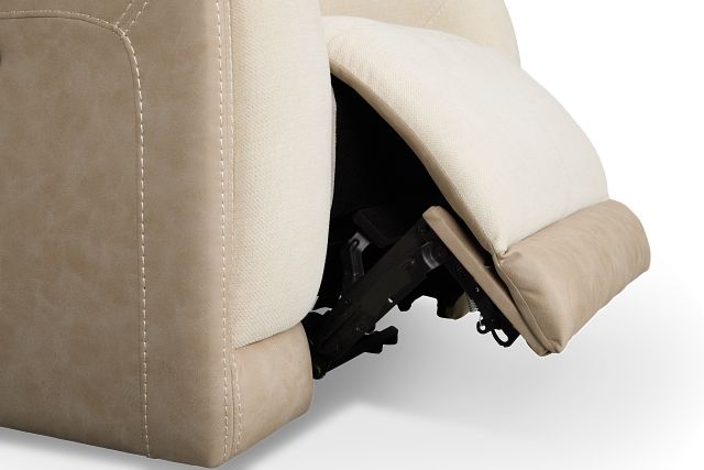 Travis Light Beige Fabric Power Recliner