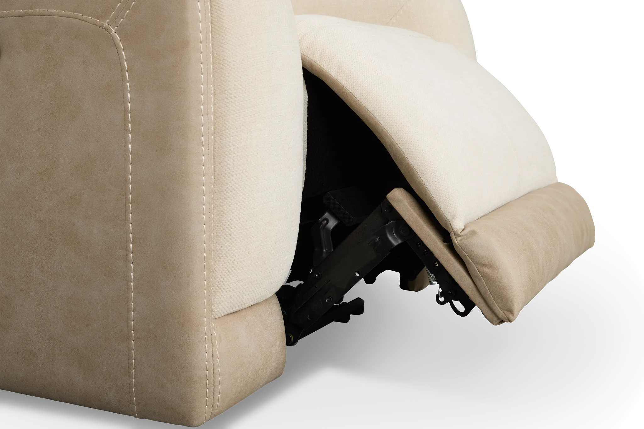 Travis Light Beige Fabric Power Recliner