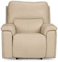 Fallon Beige Lthr/vinyl Power Recliner