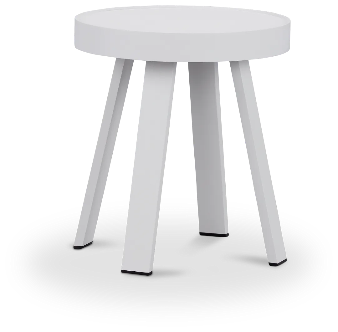 Tortuga White Small End Table