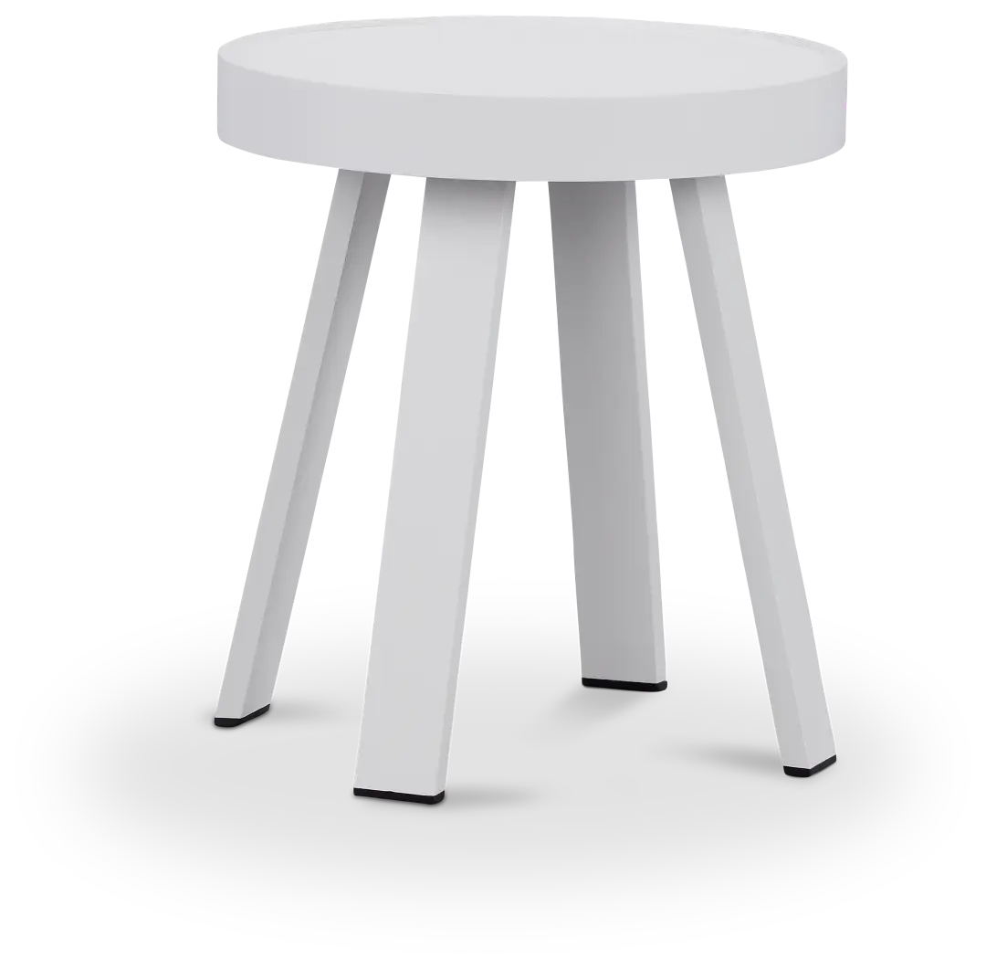 Tortuga White Small End Table Tortuga White Small End Table