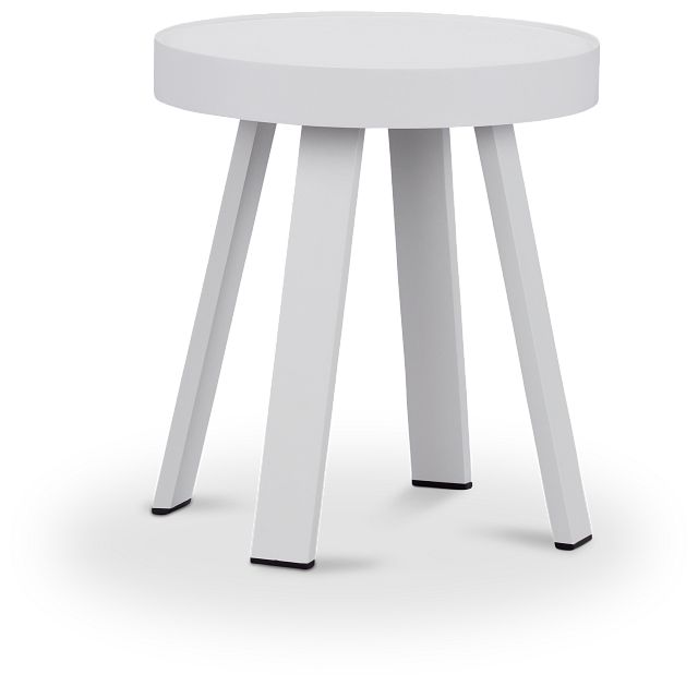 Tortuga White Small End Table