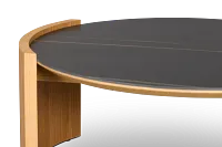 Nomad Light Tone Ceramic Round Coffee Table