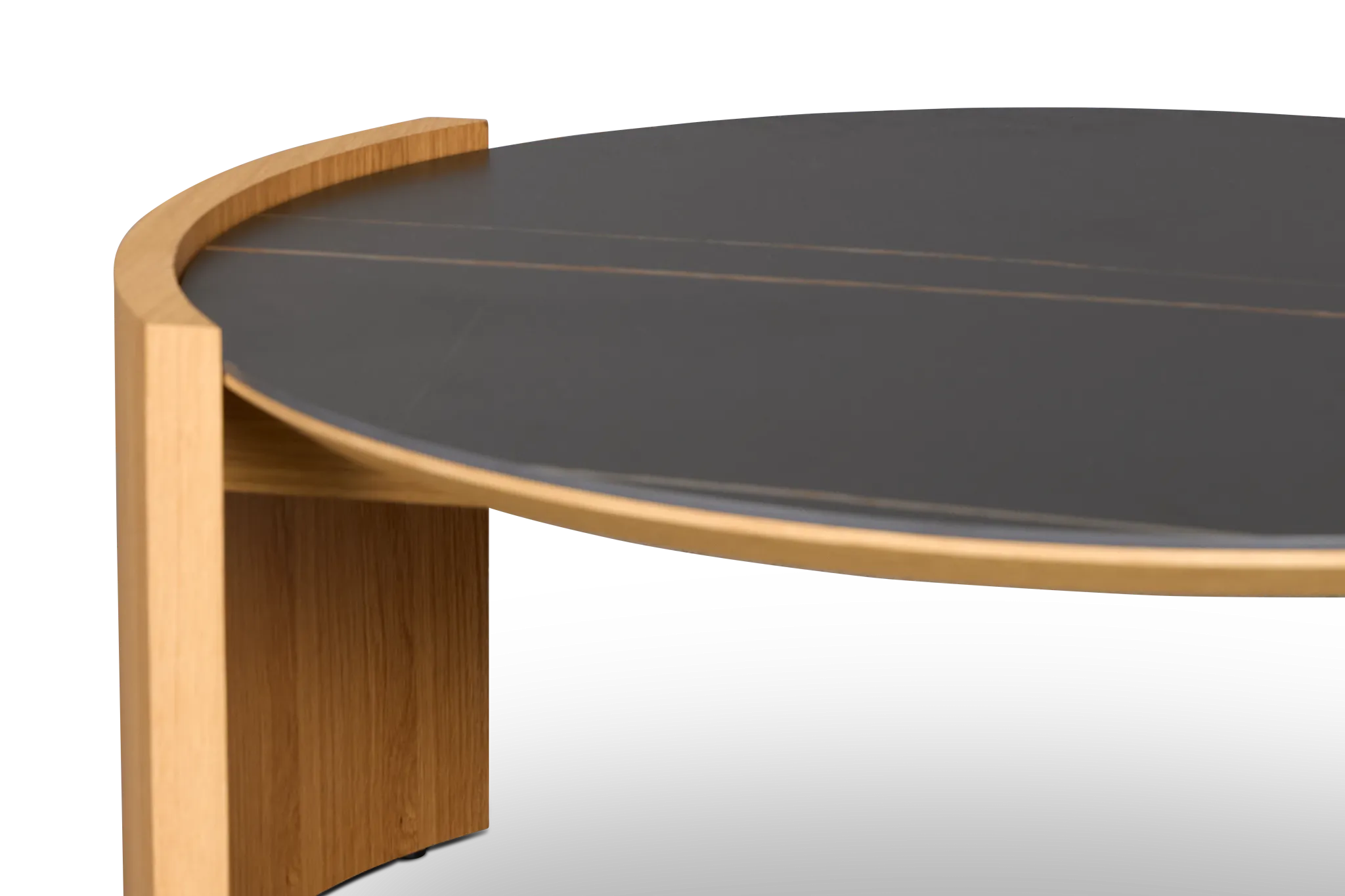 Nomad Light Tone Ceramic Round Coffee Table