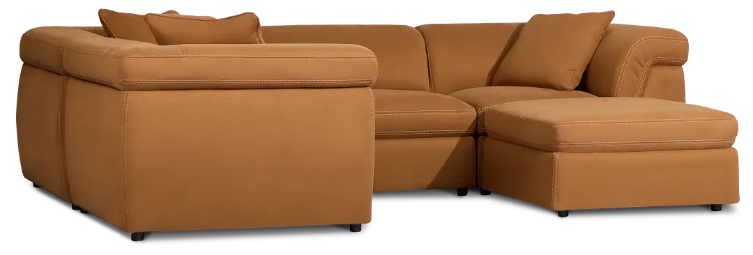 Aria Medium Brown Micro Immersive 5-piece Bumper Sectional W/1 Speaker Aria Medium Brown Micro Immersive 5-piece Bumper Sectional W/1 Speaker