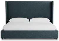 Captiva Elevation Dark Blue 60" Upholstered Shelter Bed