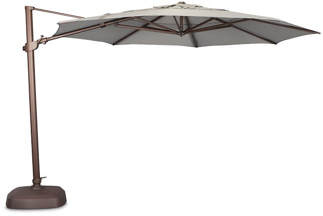 Abacos Gray Cantilever Umbrella Set (2)