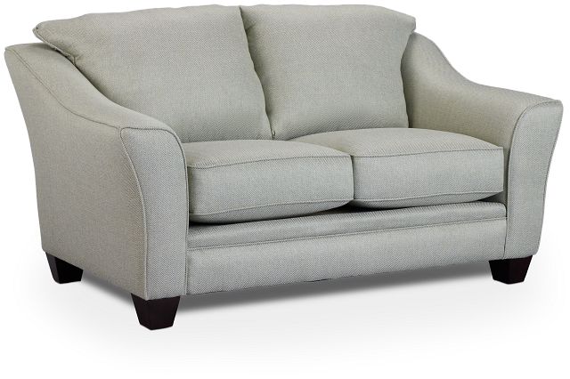 Avery Light Green Fabric Loveseat