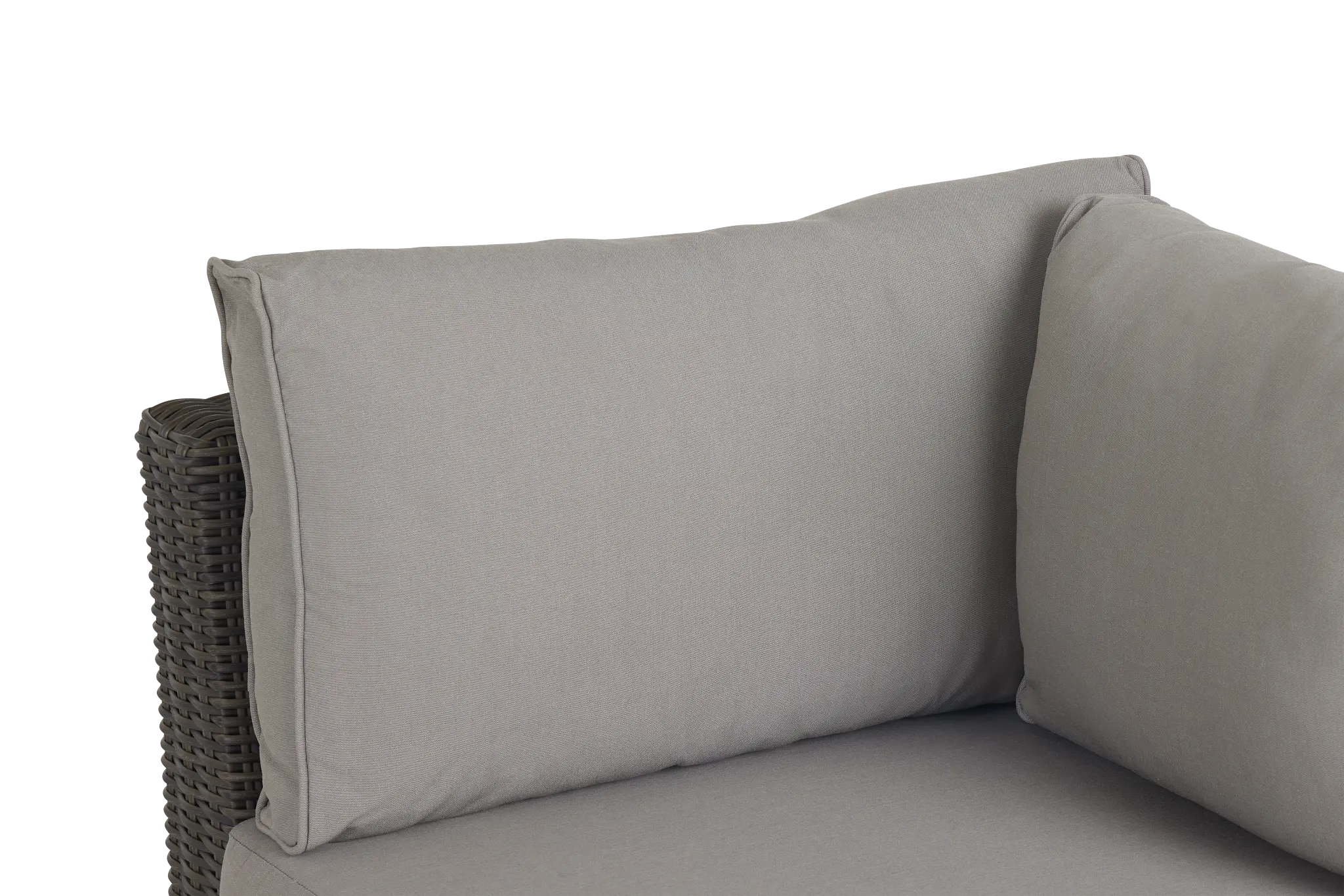 Tulum Gray Woven Corner Chair W/ Cushion Tulum Gray Woven Corner Chair W/ Cushion