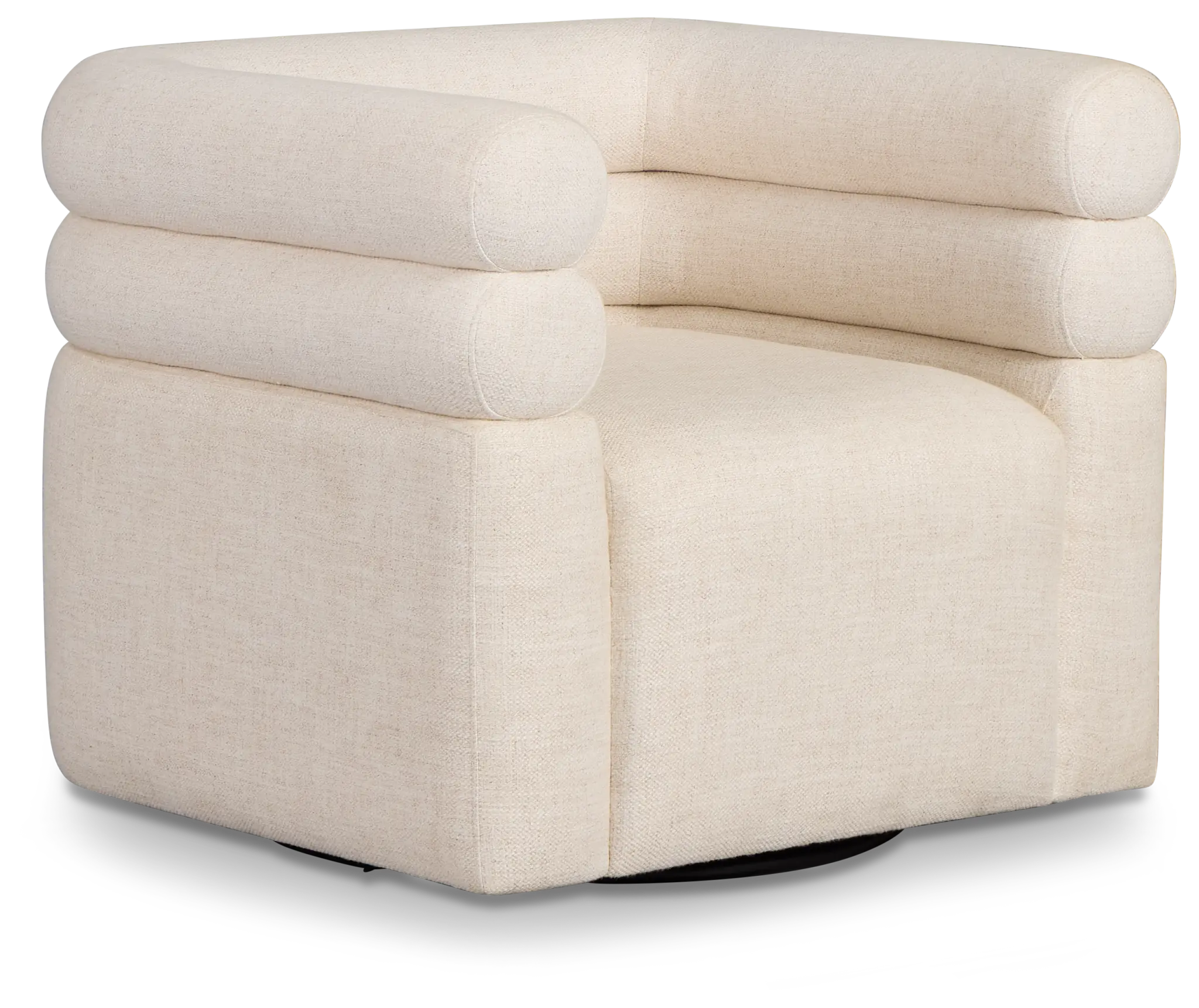 Celine Light Beige Fabric Swivel Accent Chair Celine Light Beige Fabric Swivel Accent Chair