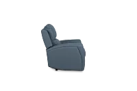 Summit Blue Lthr/vinyl Power Recliner With Power Headrest