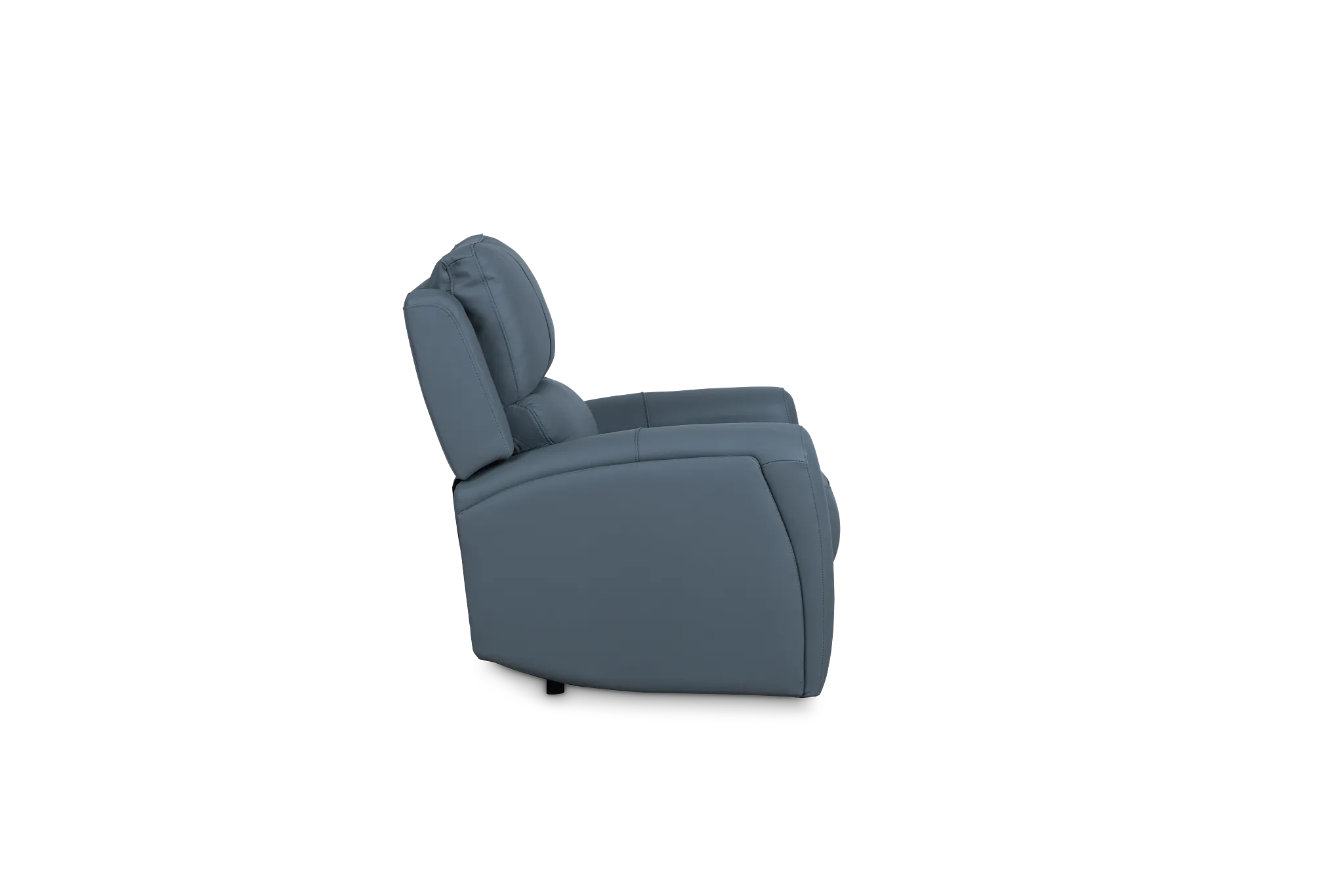 Summit Blue Lthr/vinyl Power Recliner With Power Headrest