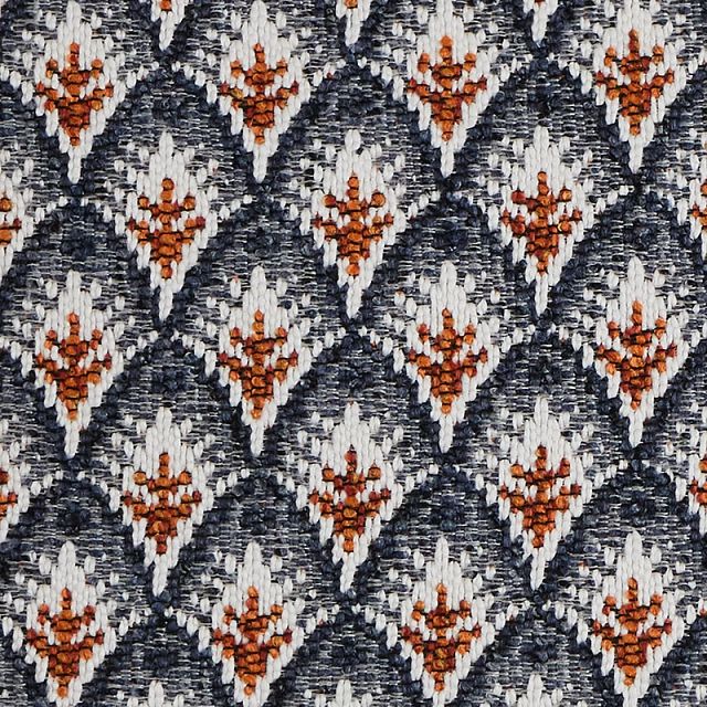 Morgan Orange Fabric Accent Pouf