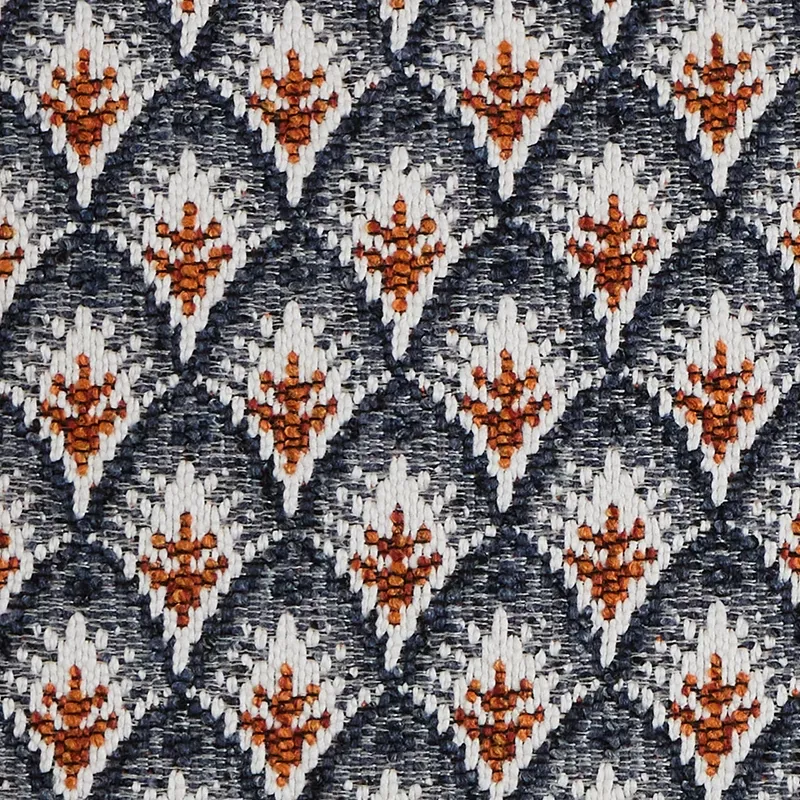 Morgan Orange Fabric Accent Pouf