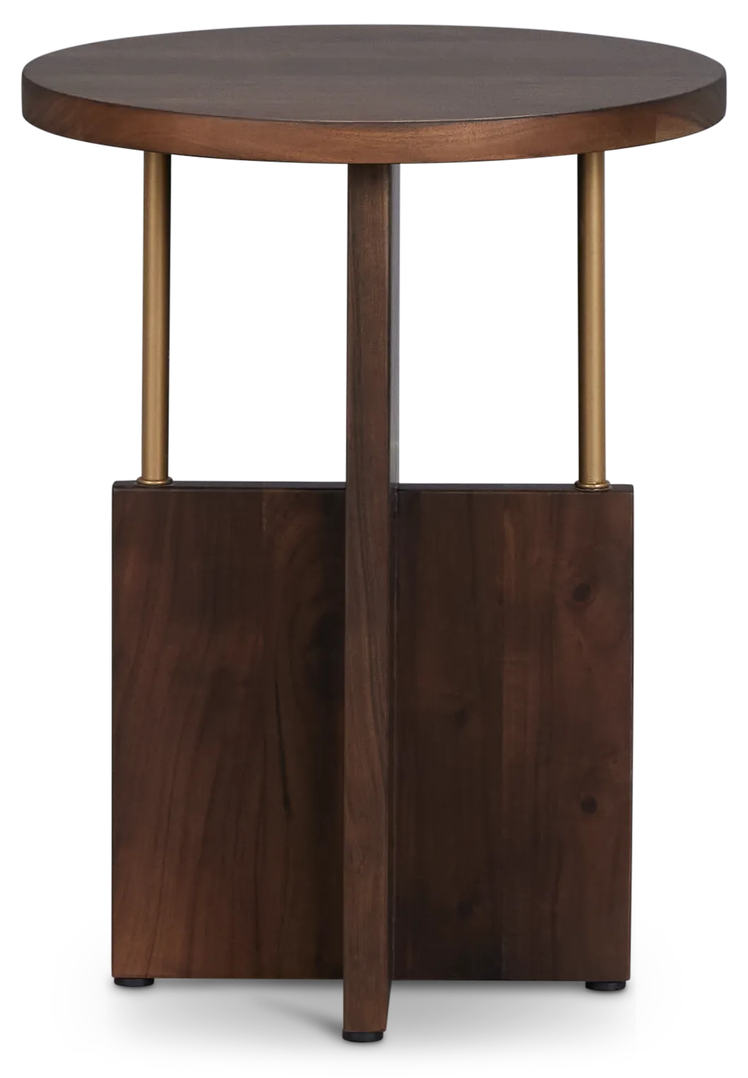 Callen Dark Tone Wood Round Chairside Table